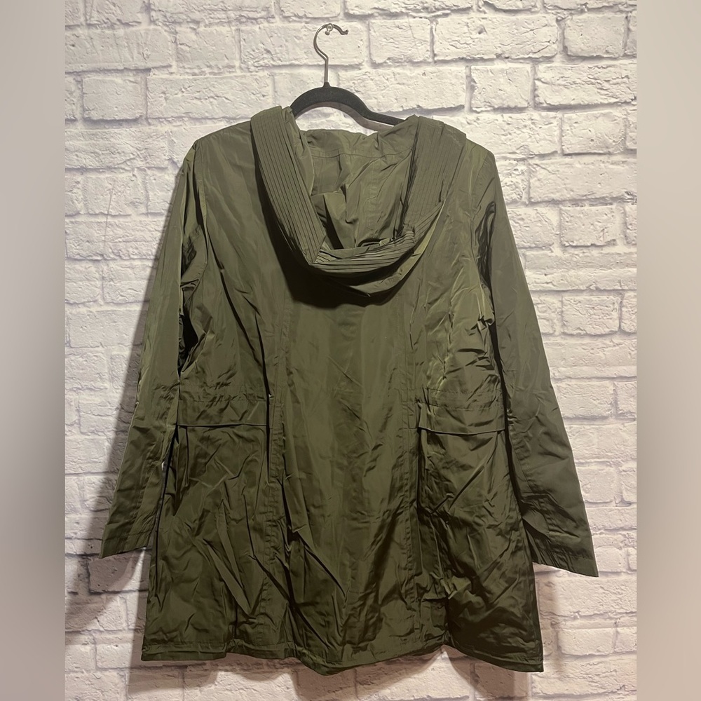 NWOT Centigrade Army Green Rain Jacket Large - Picture 3 of 8